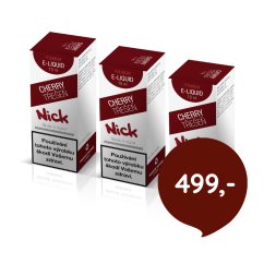 3 ks Nick e-liquid CHERRY 0 mg, 10 ml