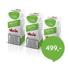3 ks Nick e-liquid MENTHOL 3 mg, 10 ml