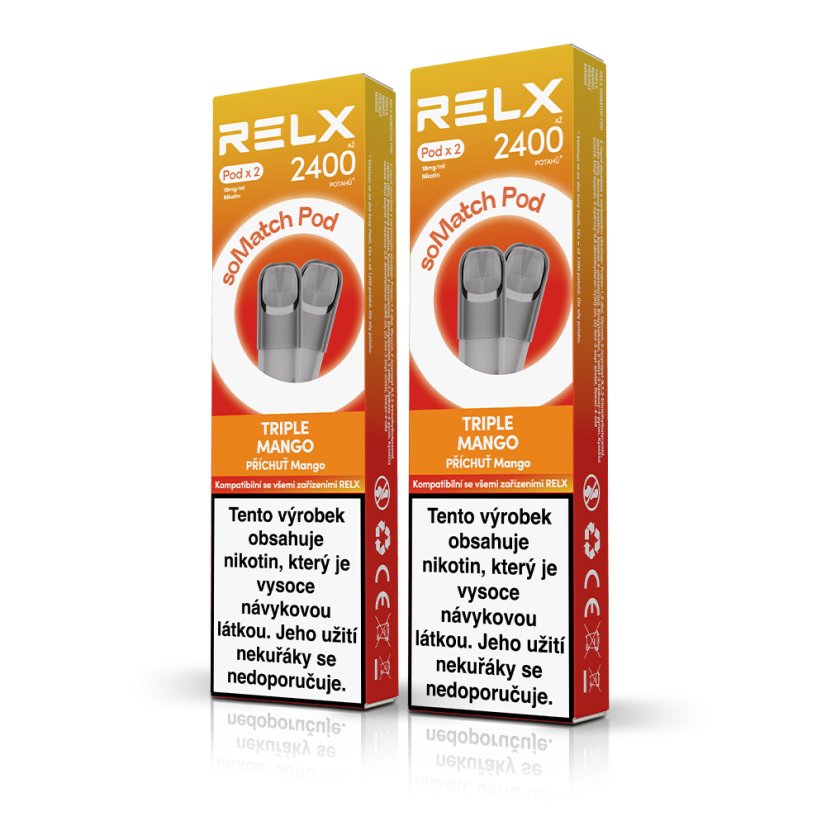 2 ks Relx Somatch Pod (2 Pod Pack) Triple Mango 18 mg