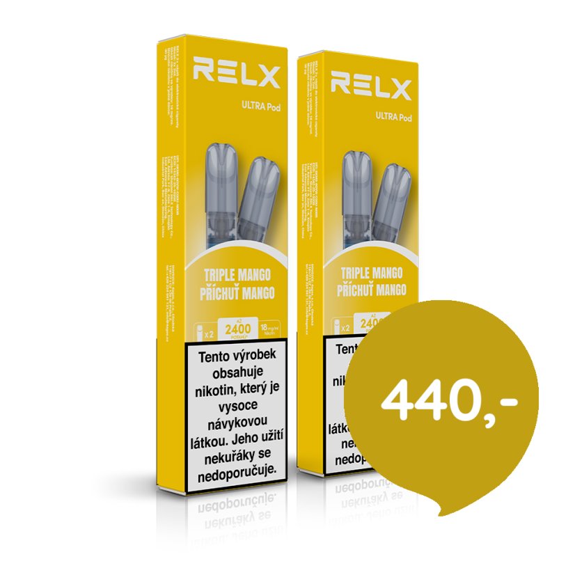 2 ks Relx Ultra Pod Triple Mango 18 mg
