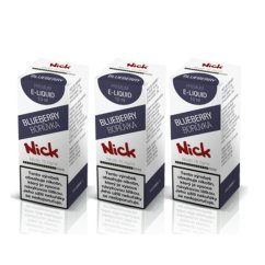 3 ks Nick e-liquid BLUEBERRY 16 mg, 10 ml - příchuť borůvka 3 ks Nick e-liquid BLUEBERRY 16 mg, 10 ml - příchuť borůvka