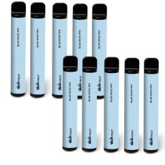 10 ks Nick Fruit BLUE RAZZ MIX 16 mg - 10 ks jednorázových e-cigaret s příchutí modrá energie