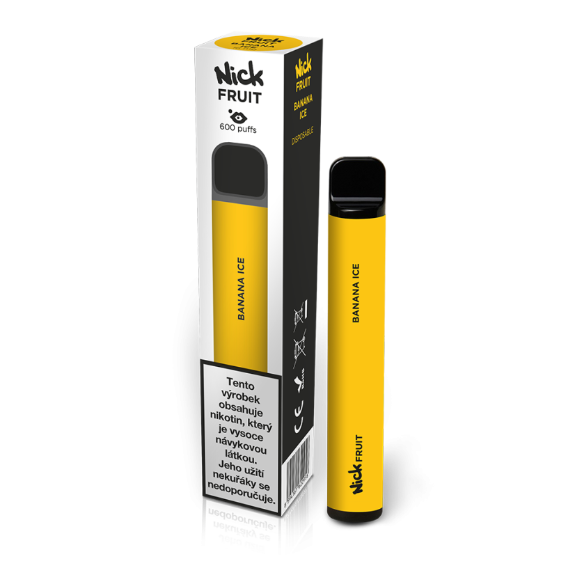 E-cigareta Nick Fruit BANANA ICE 16 mg - Osvěžující banánový led (16 mg nikotinu) 