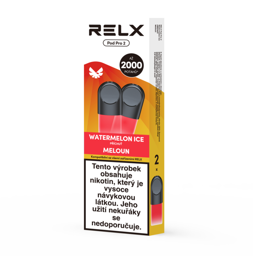 RELX Pod Pro 2-2 Pods - Watermelone Ice 18 mg (2 pody), U RELX Pod Pro 2-2 Pods - Watermelone Ice 18 mg (2 pody), U