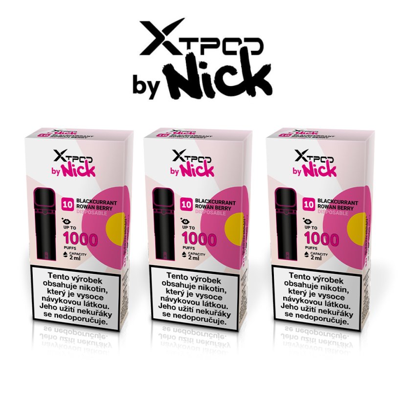 3 ks X TPOD by Nick Blackcurrant Rowan Berry 20 mg