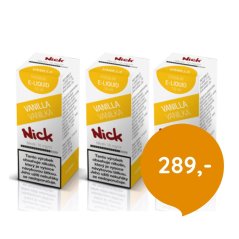 3 ks Nick e-liquid VANILLA 16 mg, 10 ml - cena sady 289 Kč