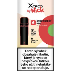 Nick X TPod - e-liquid s příchutí jahoda kiwi, 20 mg nikotinu