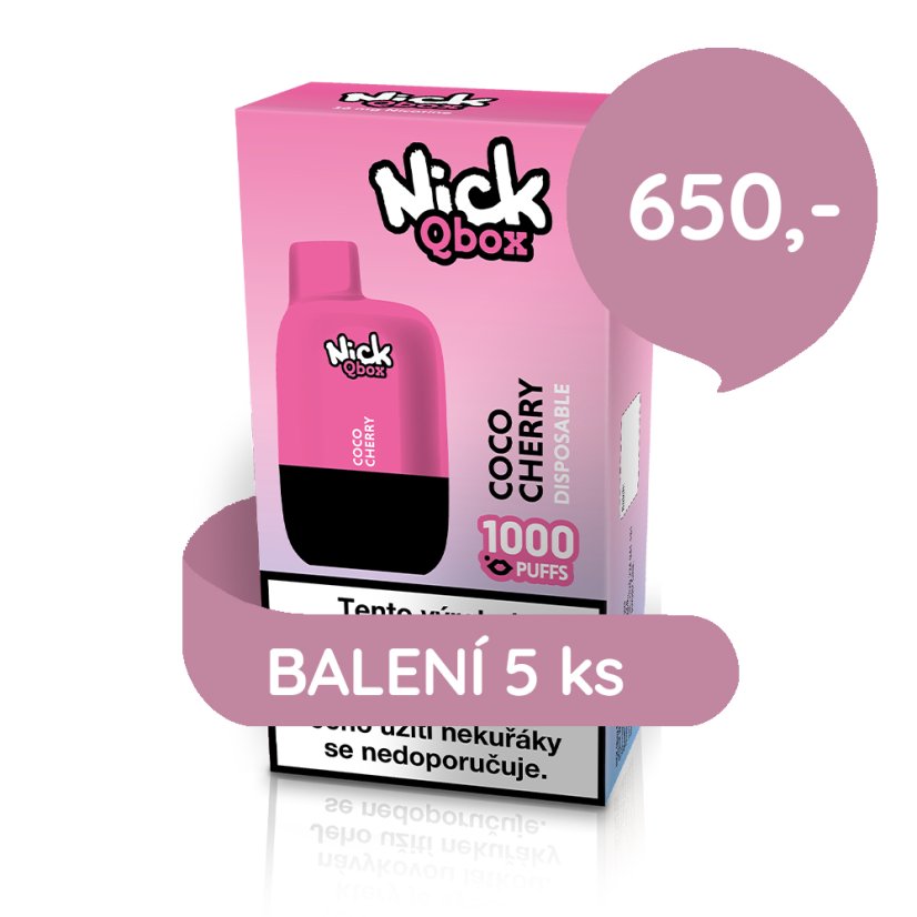 5 ks Nick Qbox COCO CHERRY 16 mg