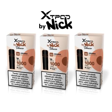 Nick XTPOD sada přednaplněných podů - tabáková příchut Nick XTPOD sada přednaplněných podů - tabáková příchut