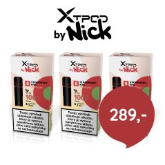 3 ks X TPOD by Nick Strawberry Kiwi 20 mg