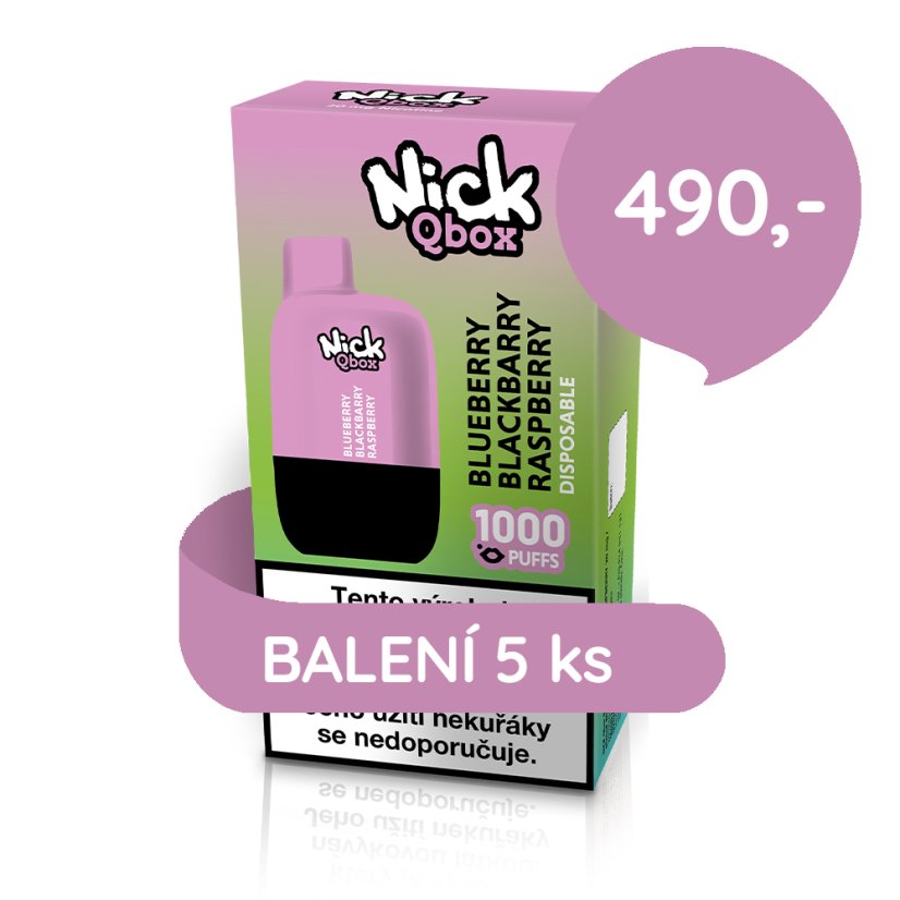 5 ks Nick QBox BLUEBERRY BLACKBERRY RASPBERRY 20 mg