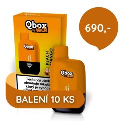 10 ks Nick Qbox PEACH MANGO 20 mg - příchuť mango s broskví, cena balíčku 690 Kč