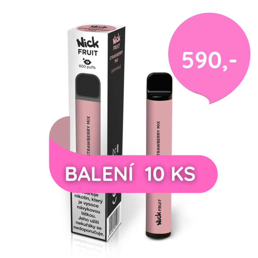 10 ks Nick Fruit STRAWBERRY MIX 16 mg