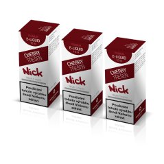 3 ks Nick e-liquid CHERRY 0 mg, 10 ml