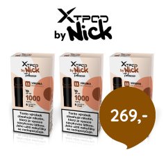 3 ks X TPOD by Nick Virginia Tobacco 16 mg