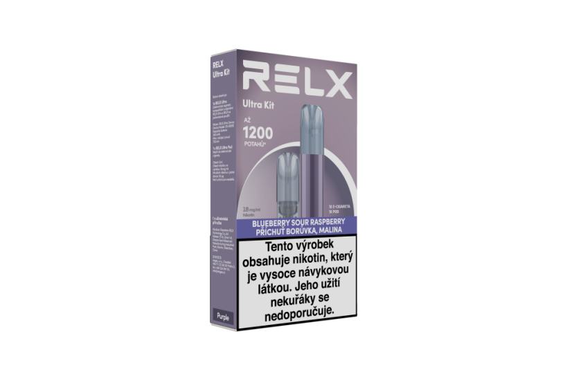Relx Ultra Kit Purple + Relx Ultra Pod Blueberry Sour Raspberry 18 mg, U