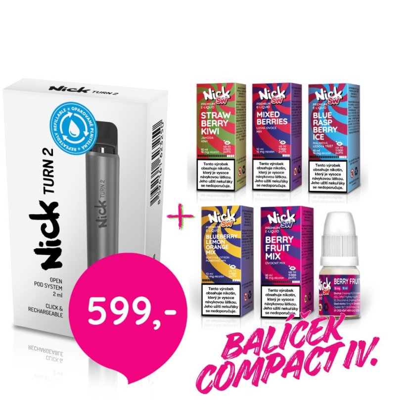 Balíček Nick SW e-liquid COMPACT IV.