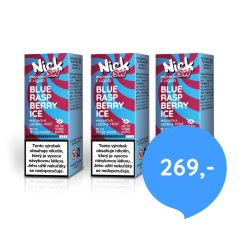 3 ks Nick e-liquid SW BLUE RASPBERRY MIX 16 mg, 10 ml