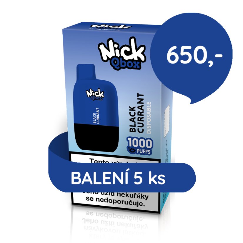 5 ks Nick Qbox BLACKCURRANT 16 mg