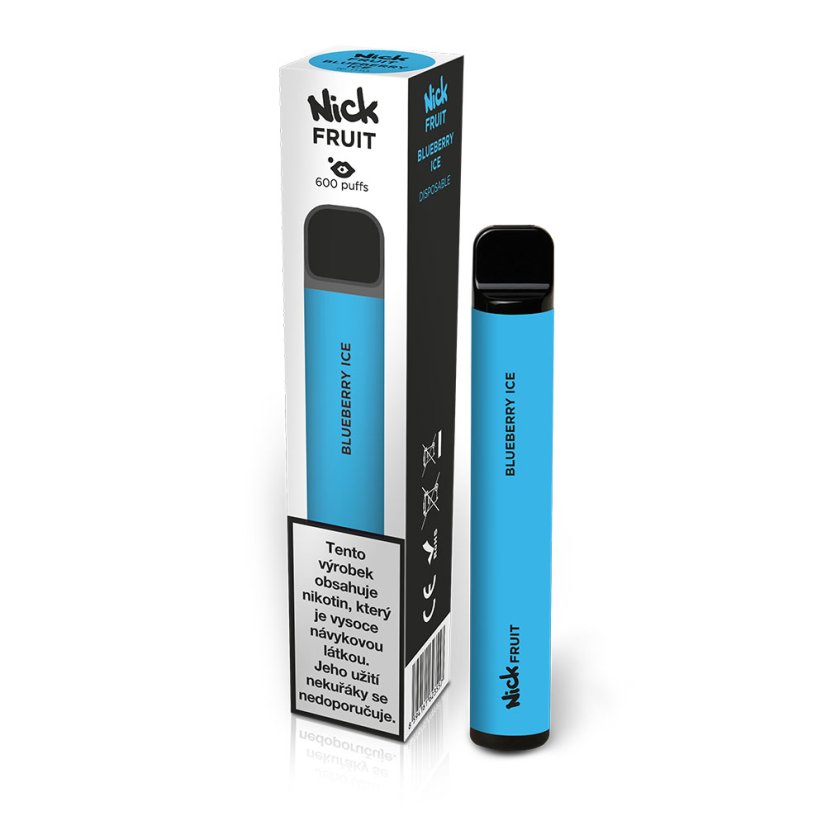 Elektronická cigareta Nick Fruit BLUEBERRY ICE 16 mg - Chuť ledové borůvky (16 mg nikotinu)