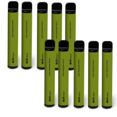 10 ks Nick FRUIT KIWI PASSION FRUIT 16 mg - 10 e-cigaret s příchutí kiwi a mučenka