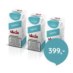 3 ks Nick e-liquid ENERGY (MÁTA) 16 mg, 10 ml