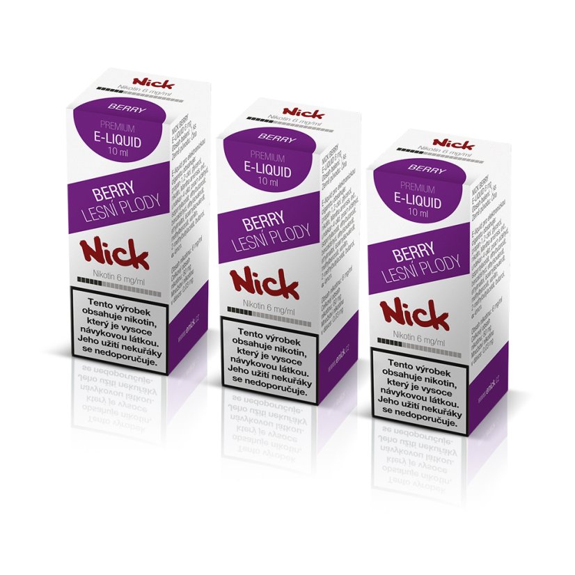 3 ks Nick e-liquid BERRY 6 mg, 10 ml