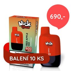 10 ks Nick Qbox RED APPLE ICE 16 mg - cena balíčku 690 Kč
