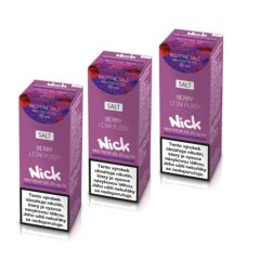 3 ks Nick e-liquid BERRY NICOTINE SALT 20 mg, 10 ml. příchuť směs lesního ovoce