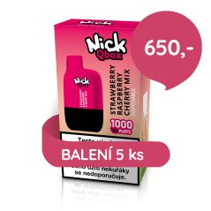 5 ks Nick Qbox STRAWBERRY RASPBERRY CHERRY 16 mg
