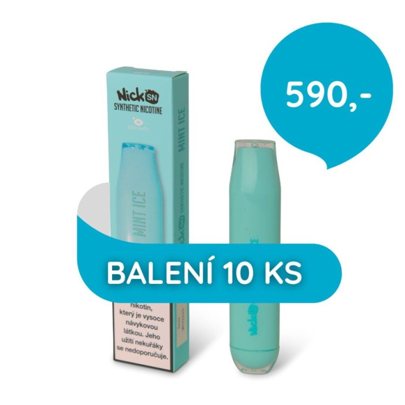 10 ks Nick Synthetic MINT ICE 6 mg