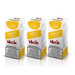 3 ks Nick e-liquid VANILLA 16 mg, 10 ml - příchuť vanilková
