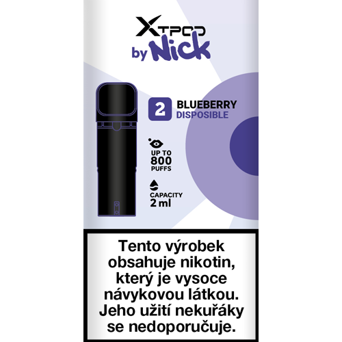 E-liquid pro Nick X TPod - borůvka, 20 mg nikotinu 