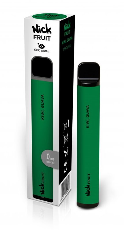 E-cigareta Nick Fruit KIWI GUAVA 0 mg - Osvěžující kiwi a guava (bez nikotinu) 