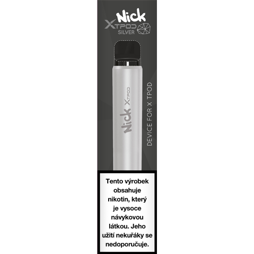 Nick X TPod zařízení pro vaping - kovově stříbrná