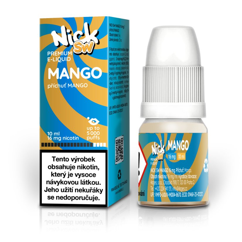 Nick e-liquid SW MANGO 16 mg, 10 ml, U