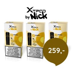 Nick XTPOD sada přednaplněných podů - příchut banán - 259 Kč