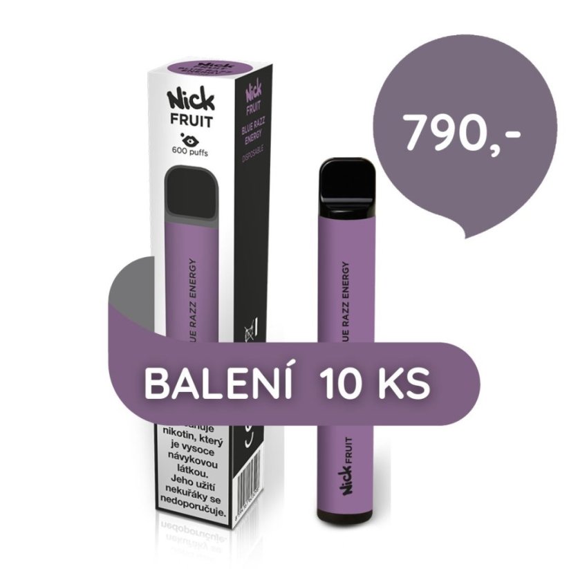 10 ks Nick Fruit BLUE RAZZ ENERGY 16 mg