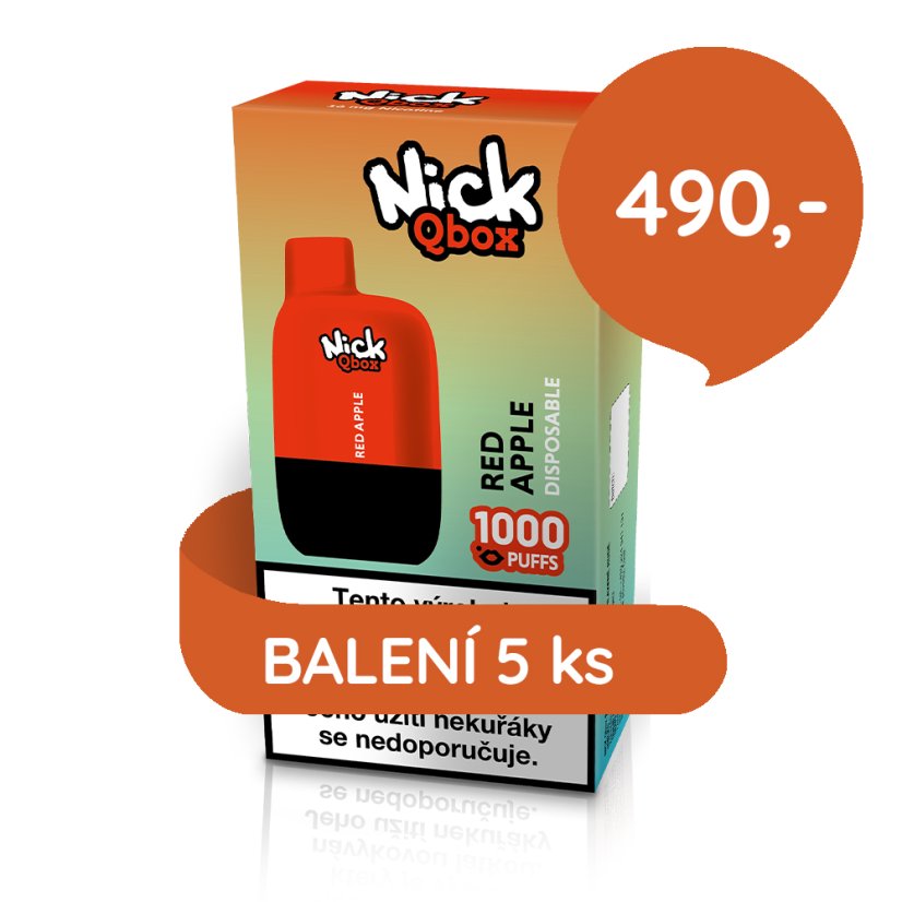 5 ks Nick Qbox RED APPLE 16 mg