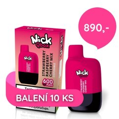 10 ks Nick Qbox STRAWBERRY RASPBERRY CHERRY MIX 16 mg  - cena sady 890 Kč
