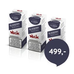 3 ks Nick e-liquid BLUEBERRY 16 mg, 10 ml