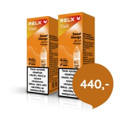 2 ks RELX e-liquid Sweet Mango 18 mg, 10 ml