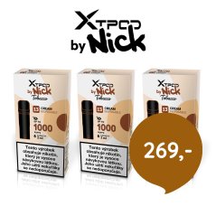 3 ks X TPOD by Nick Cream Tobacco 16 mg
