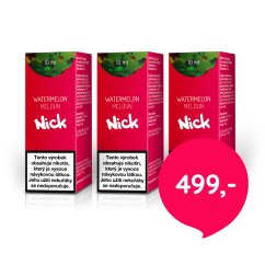 3 ks Nick e-liquid WATERMELON NICOTINE SALT 20 mg, 10 ml