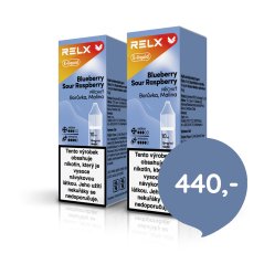 2 ks RELX e-liquid Blue Sour Raspberry 18 mg, 10 ml