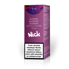Nick e-liquid BLUEBERRY BLACKBERRY RASPBERRY NICOTINE SALT 20 mg, 10 ml, U