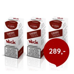 3 ks Nick e-liquid CHERRY 16 mg, 10 ml - cena balíčku 289 Kč
