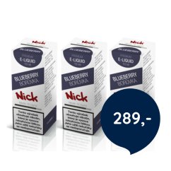 3 ks Nick e-liquid BLUEBERRY 16 mg, 10 ml - cena sady 289 Kč