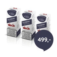 3 ks Nick e-liquid BLUEBERRY 6 mg, 10 ml