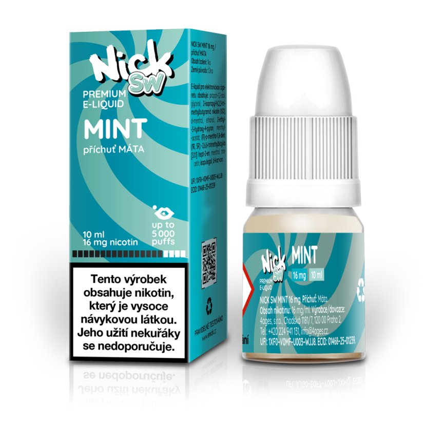 Nick e-liquid SW MINT 16 mg, 10 ml, U